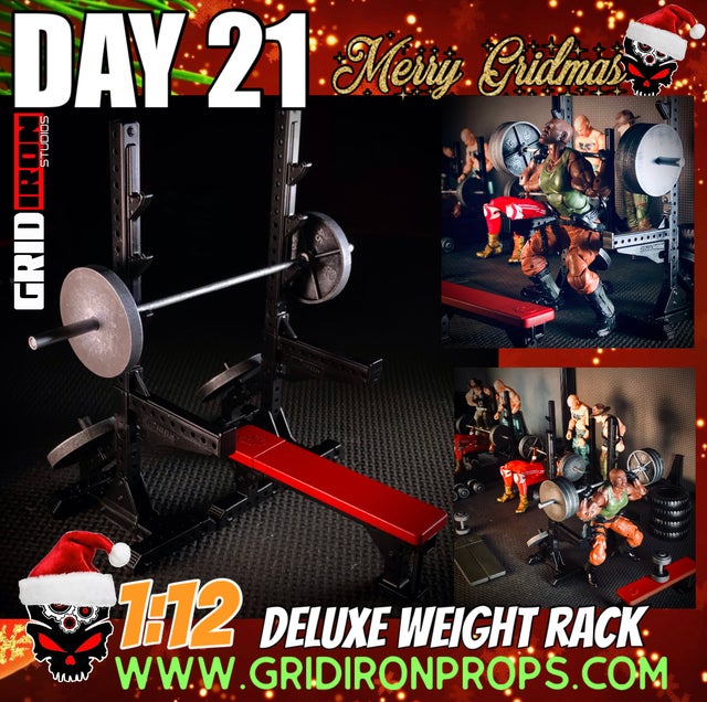 GA0277C 1:12 (CB) Deluxe Weight Rack great for G.I. Joe Classified, Weight  room, lifting, Gym Diorama, Cobra, Mr. T, Roadblock, Stalker, WWE, Custom  Action figures, Hulk Hogan, Wrestling Gridmas