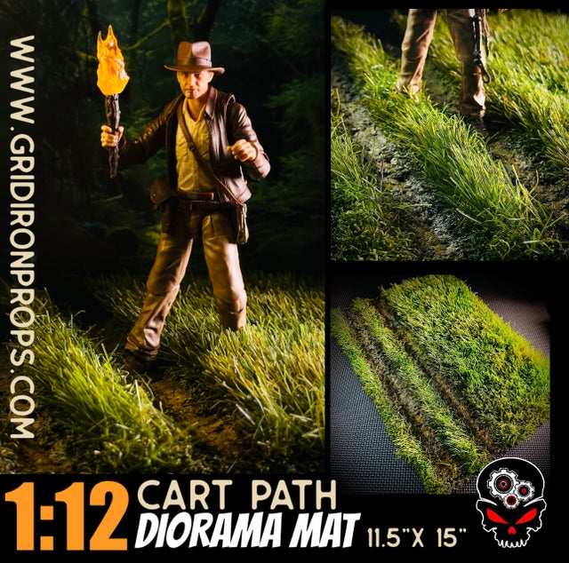GA362 1:12 DETOLF 15 x 11.5 Diorama Grass Cart Path Mat For G.I.